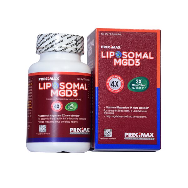 Liposomal Vitamin MgD3 Capsules High-Absorption and Sustained Acting Vitamin D3 and Magnesium For All Ages (30nos.)