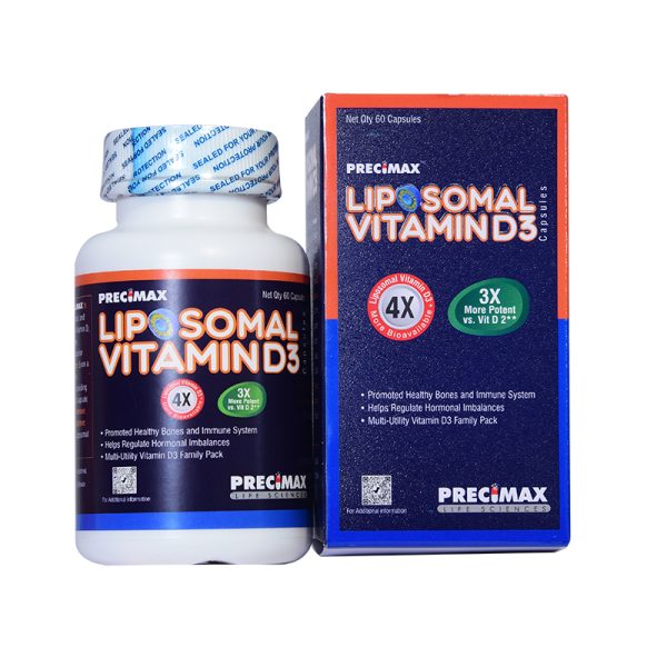 Liposomal Vitamin D3 Capsules High-Absorption and Sustained Acting Vitamin D3 for All Ages, Family Pack