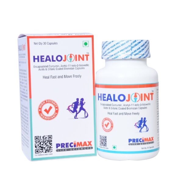 Healojoint Natural Arthritis Pain Relief Capsules – Fast-Acting Curcumin, Boswellia AKBA & Enteric-Coated Bromelain