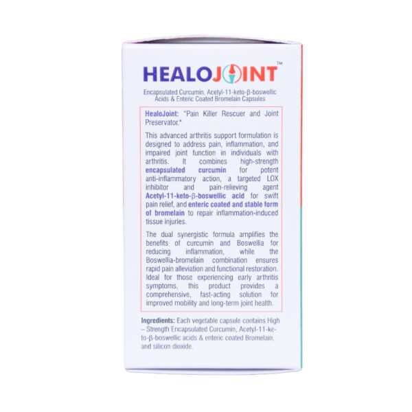 Healojoint Natural Arthritis Pain Relief Capsules – Fast-Acting Curcumin, Boswellia AKBA & Enteric-Coated Bromelain - Image 2