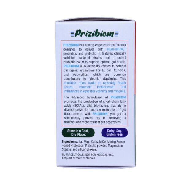 Prizibiome - 40 Billion CFU | 9-Strain Freeze-Dried Probiotic + Prebiotic Capsules – Gut, Immunity & Metabolic Health Support - Image 2