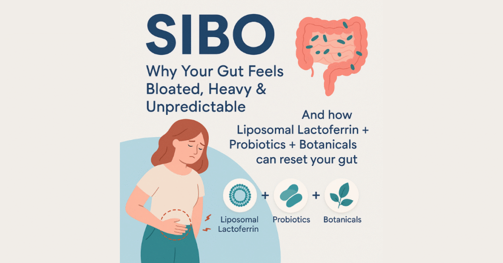 Understanding SIBO: Causes, Symptoms & How Lactoferrin + Probiotics Can Transform Your Gut Health 46 1 1