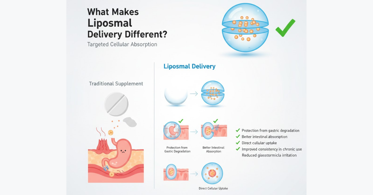 lioposomal delivery difference