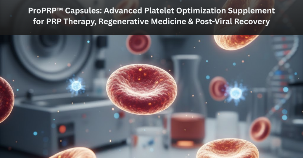 PRP PRO™ Capsules: Advanced Platelet Optimization Supplement for PRP Therapy, Regenerative Medicine & Post-Viral Recovery