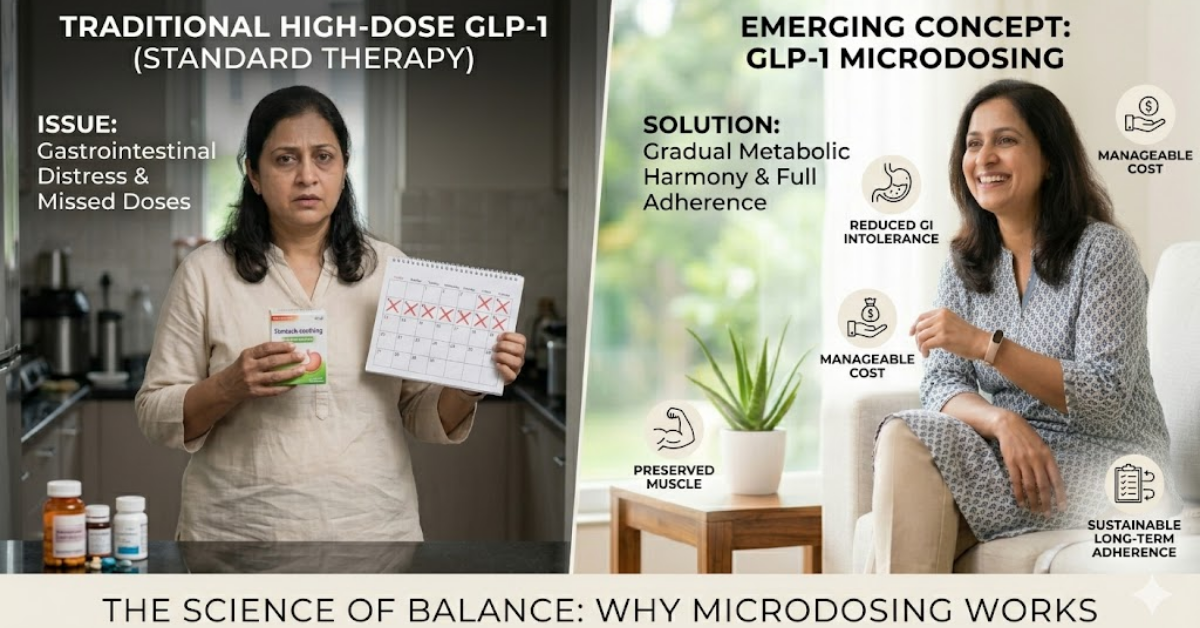 Improved Outcomes and Long-Term Sustainable Weight Loss with GLP-1 Microdosing and Bioactive Nutraceuticals: A Review of Current Evidence in the Indian Context 4 2