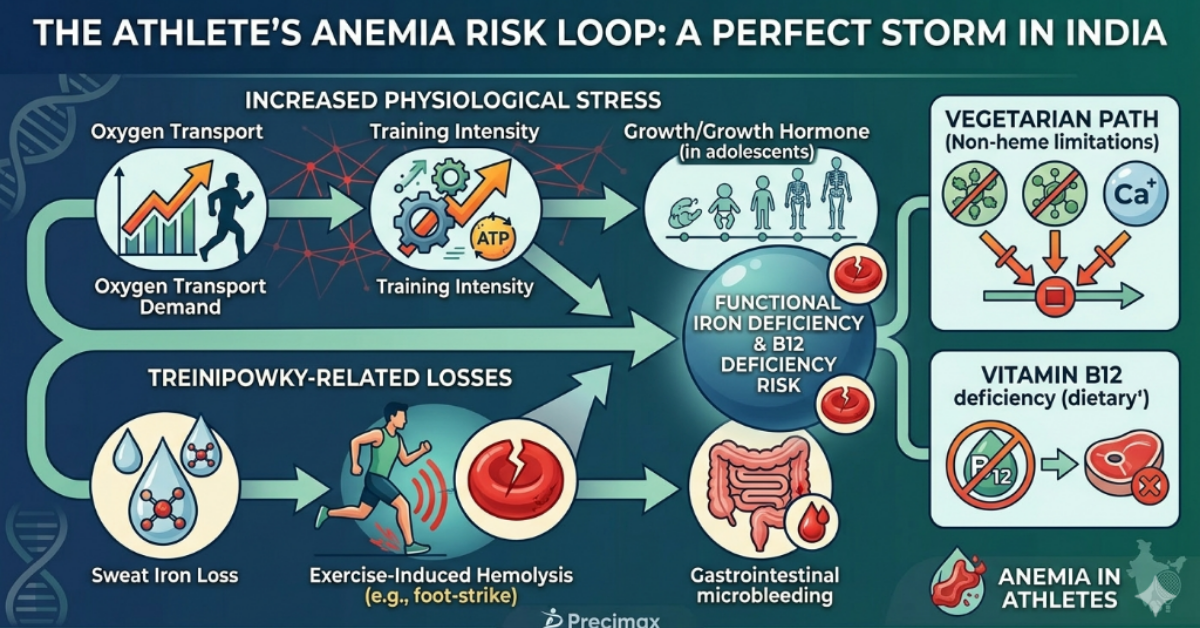 Anemia in Athletes in India: Causes, Diagnosis, and Modern Nutritional Strategies for Iron and B12 Deficiency 2 Risk loop