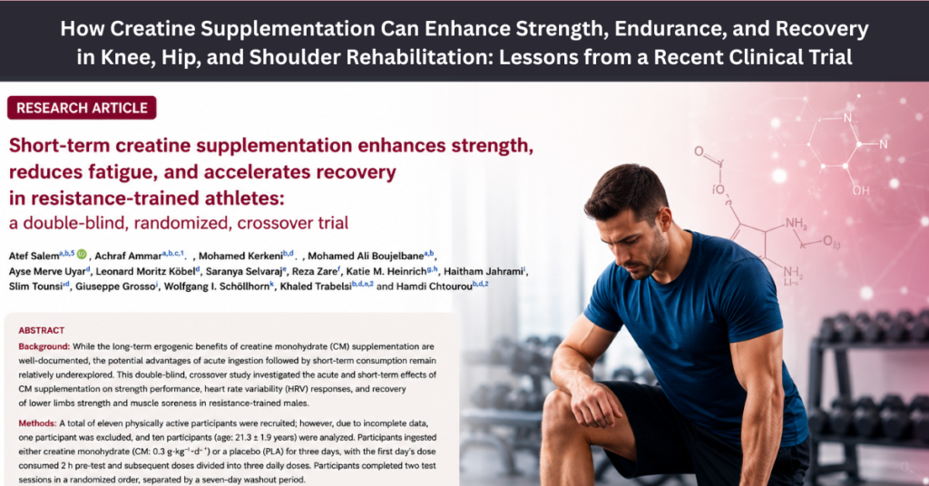 Creatine Supplement for Knee, Hip & Shoulder Rehabilitation Strength & Recovery Support