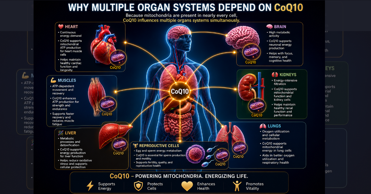 Coenzyme Q10: The Missing Link in Cellular Energy, Healthy Aging and Modern Lifestyle Disorders 2 Coenzyme Q10 1
