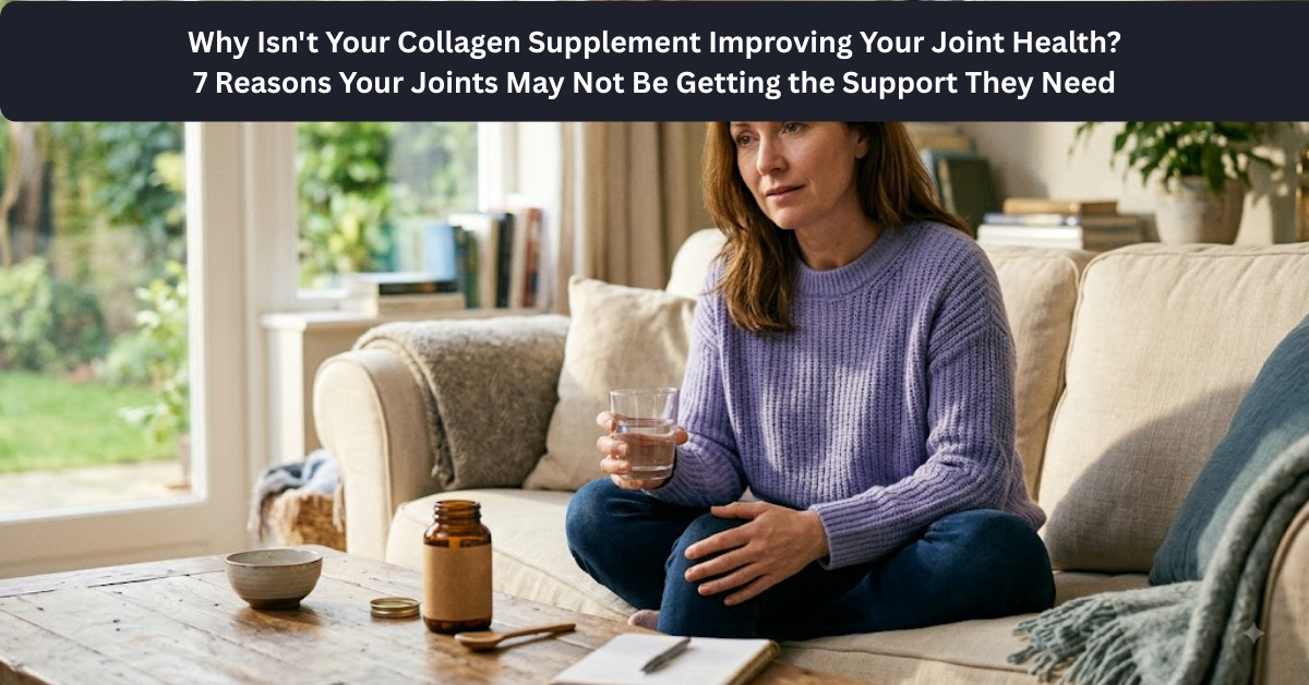 Why Isn't Your Collagen Supplement Improving Your Joint Health? 7 Reasons Your Joints May Not Be Getting the Support They Need 1 Collagen Supplement for Joint Health.